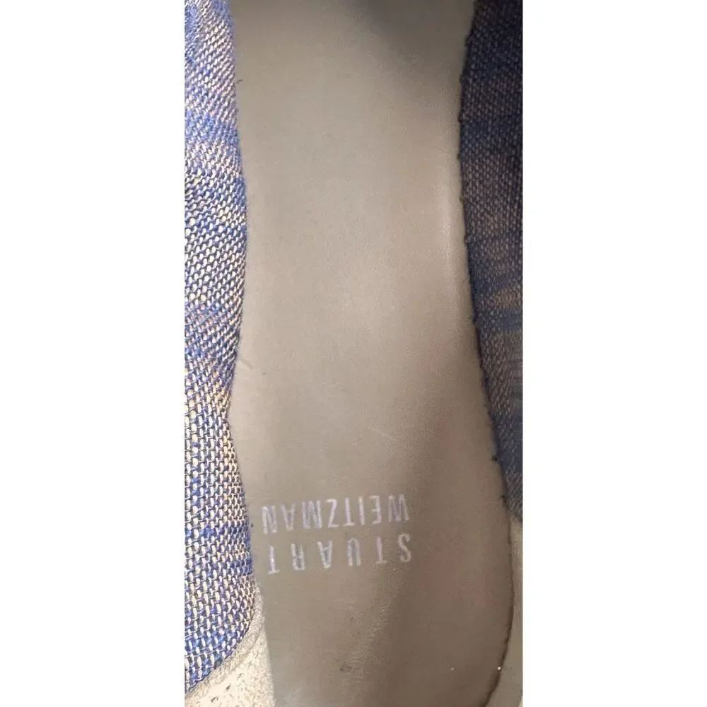 Stuart‎ Weitzman Metallic High Top Lace Up Espadrille Sneakers 9.5